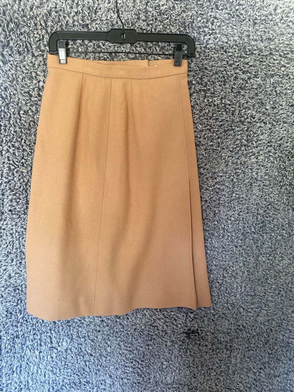 Jaeger Vintage 100% Camel Hair Midi Skirt Size 10 (25" Waist)